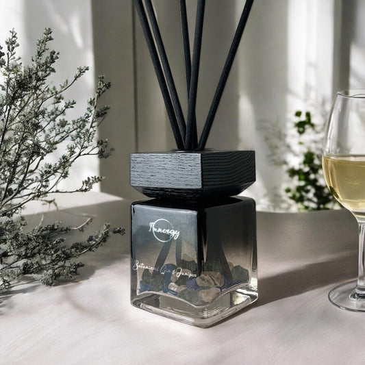 Botanical Gin and Juniper Crystal-Enhanced Reed Oil Diffuser, 100ml - Tampa Home & Garden Store