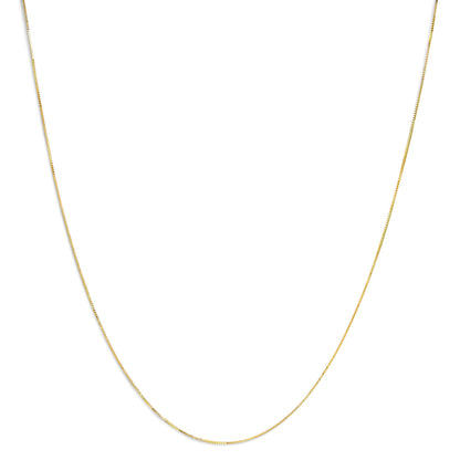 Solid 14K yellow gold 0.75mm box chain necklace, unisex, 16 in on Tampa Home & Garden Store