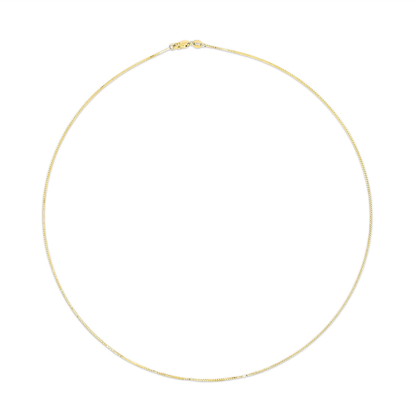 Solid 14K yellow gold box chain necklace 0.75mm, unisex 16in Bids.com on Tampa Home & Garden Store