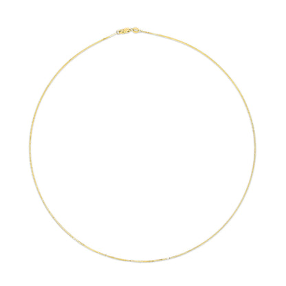 Solid 14K yellow gold box chain necklace 0.75mm, unisex 16in Bids.com on Tampa Home & Garden Store