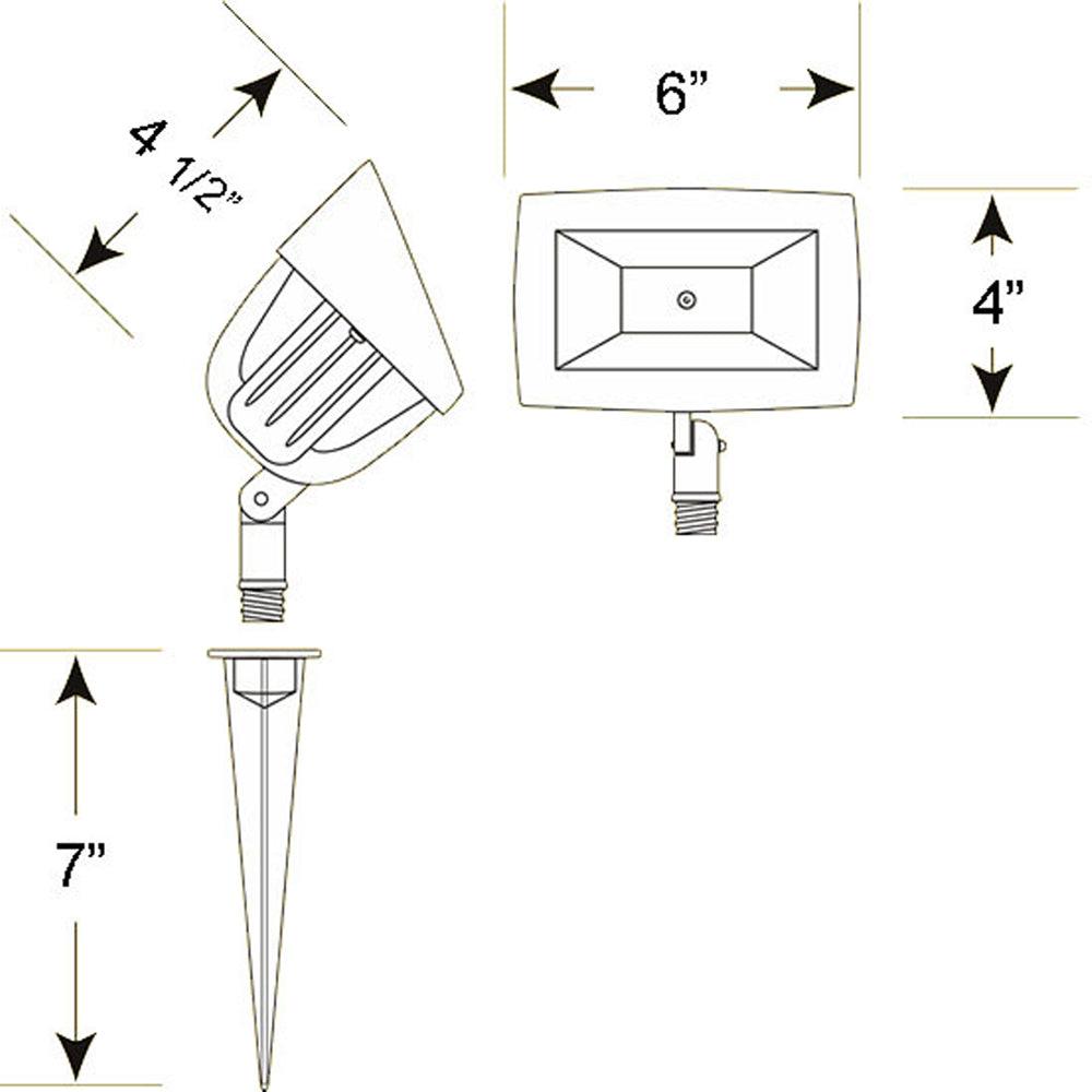 Foco LED direccional de bajo voltaje KL100 Iluminación exterior ajustable