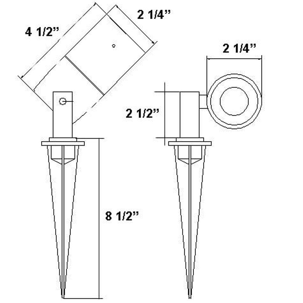 Foco de aluminio para exteriores de bajo voltaje KL103, moderno, con forma de bala