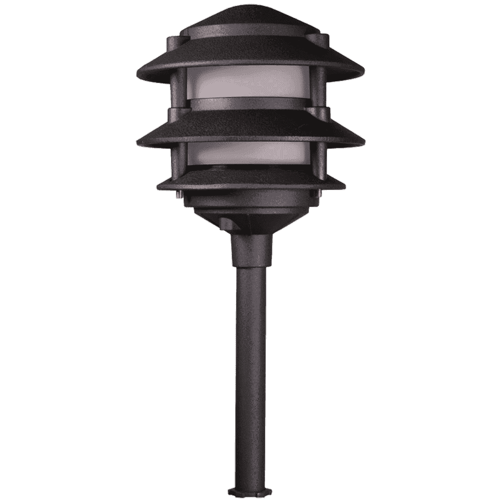 KL302 12V AC/DC Aluminum Low Voltage Landscape Lighting 3 Tier Pagoda Path Light
