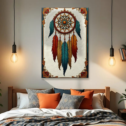 3D Whispering Feathers Wall Art V canvas with multicolor feather motif Tailored Canvases on Tampa Home & Garden Store
