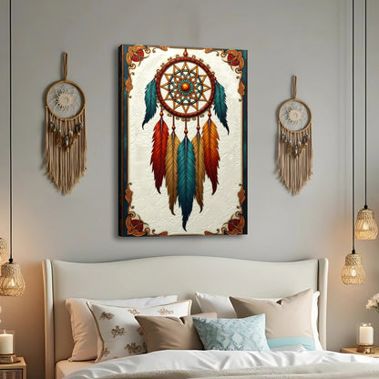 3D Whispering Feathers Wall Art V canvas by Tailored Canvases with multicolor feathers on Tampa Home & Garden Store