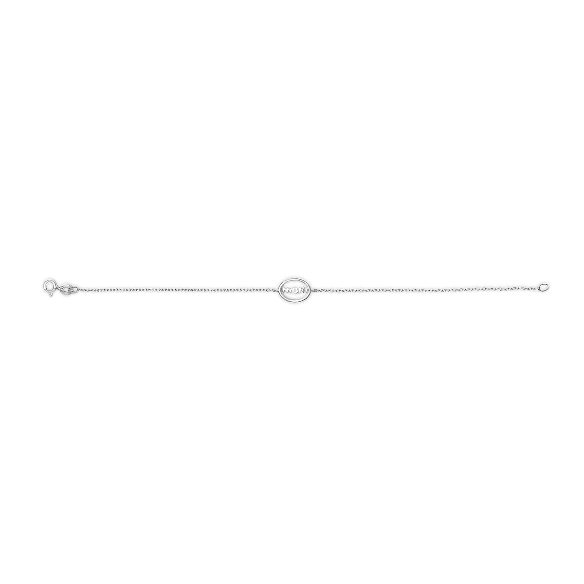 Sterling silver MOM charm bracelet with diamond accents, 7in, Bids.com on Tampa Home & Garden Store