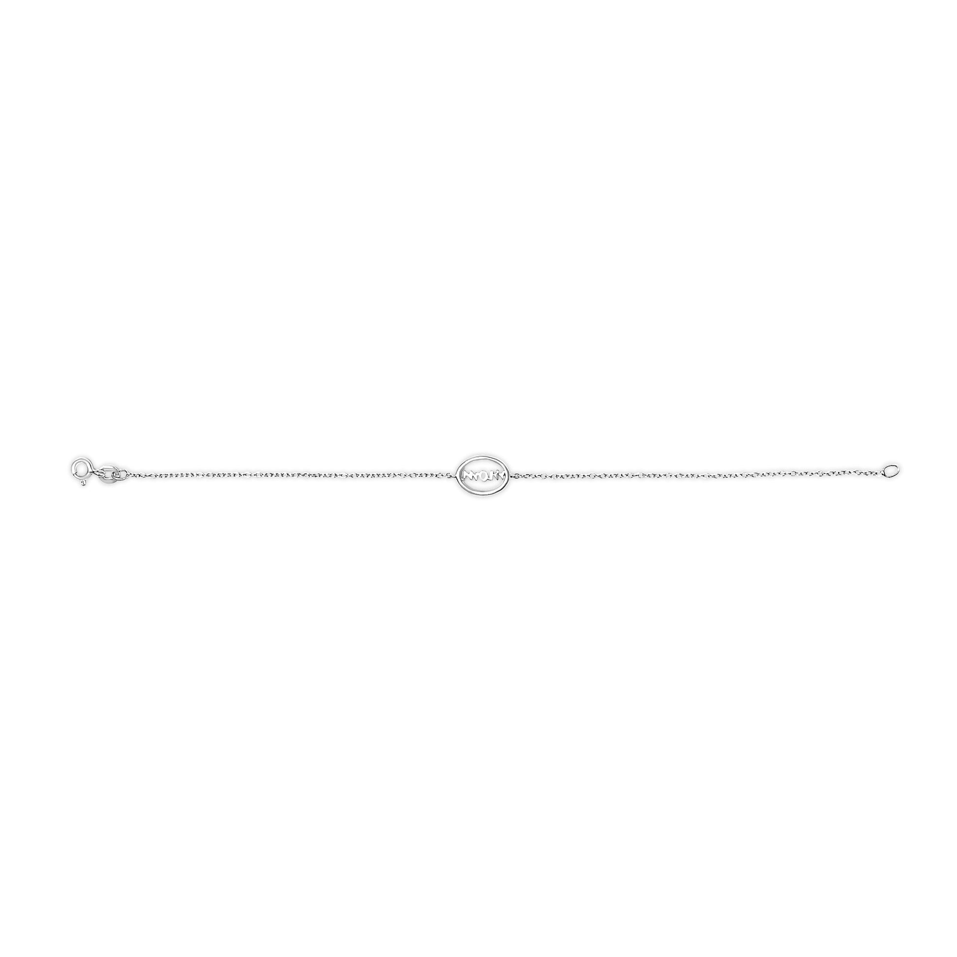 Sterling silver MOM charm bracelet with diamond accents, 7in, Bids.com on Tampa Home & Garden Store