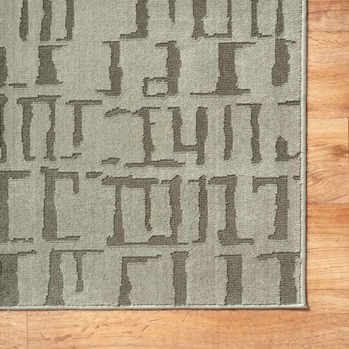 Dragan Green Modern Washable Area Rug gray geometric pattern Boutique Rugs on Tampa Home & Garden Store
