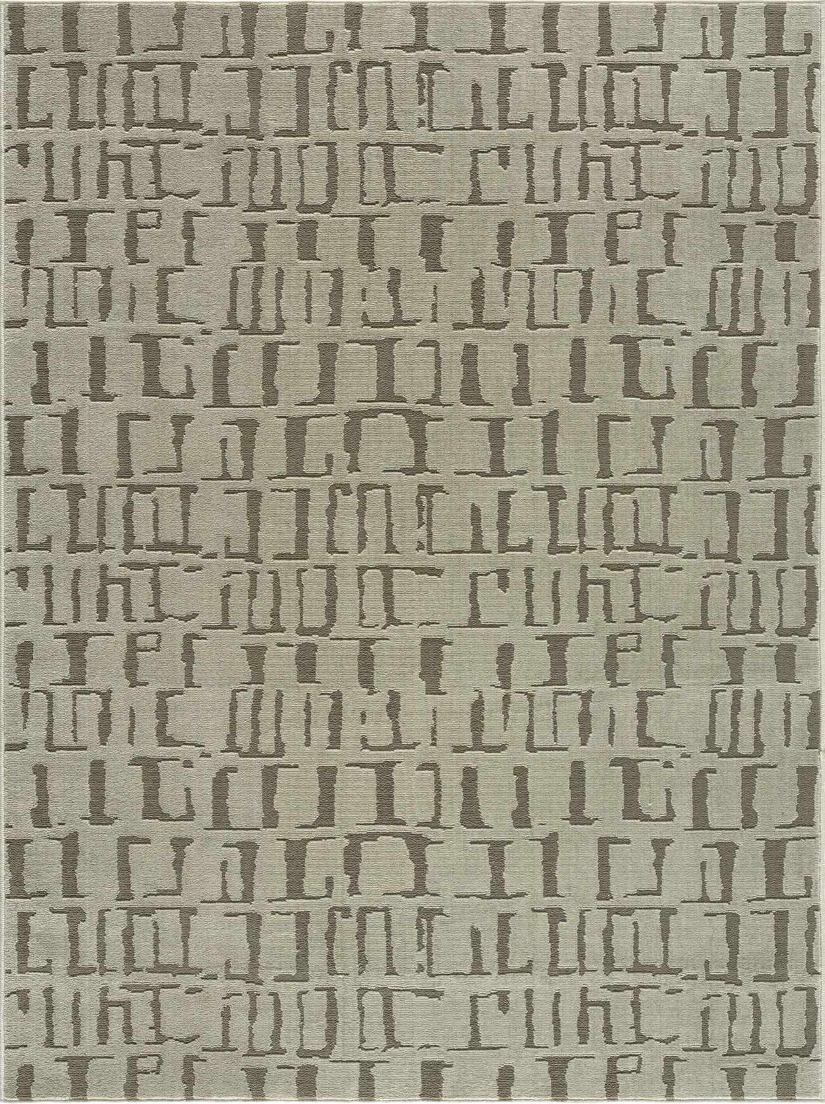Dragan Green Modern Washable Area Rug by Boutique Rugs in beige with taupe abstract print on Tampa Home & Garden Store