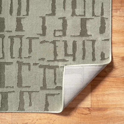 Dragan Green Modern Washable Area Rug gray geometric pattern, machine washable on Tampa Home & Garden Store