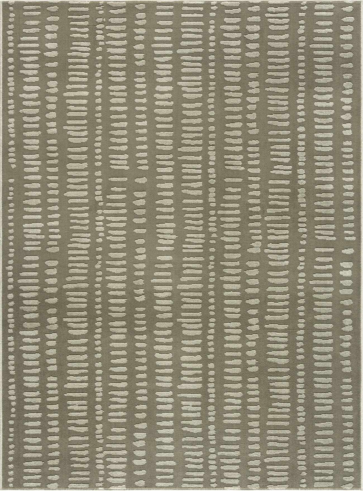Dragos Green Modern Washable Area Rug by Boutique Rugs with pale stripes on Tampa Home & Garden Store