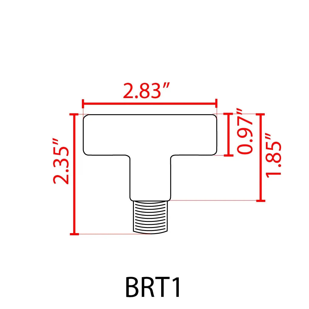BRT1 - Accesorio de acoplamiento de barra en T de latón para luminarias de poste/camino