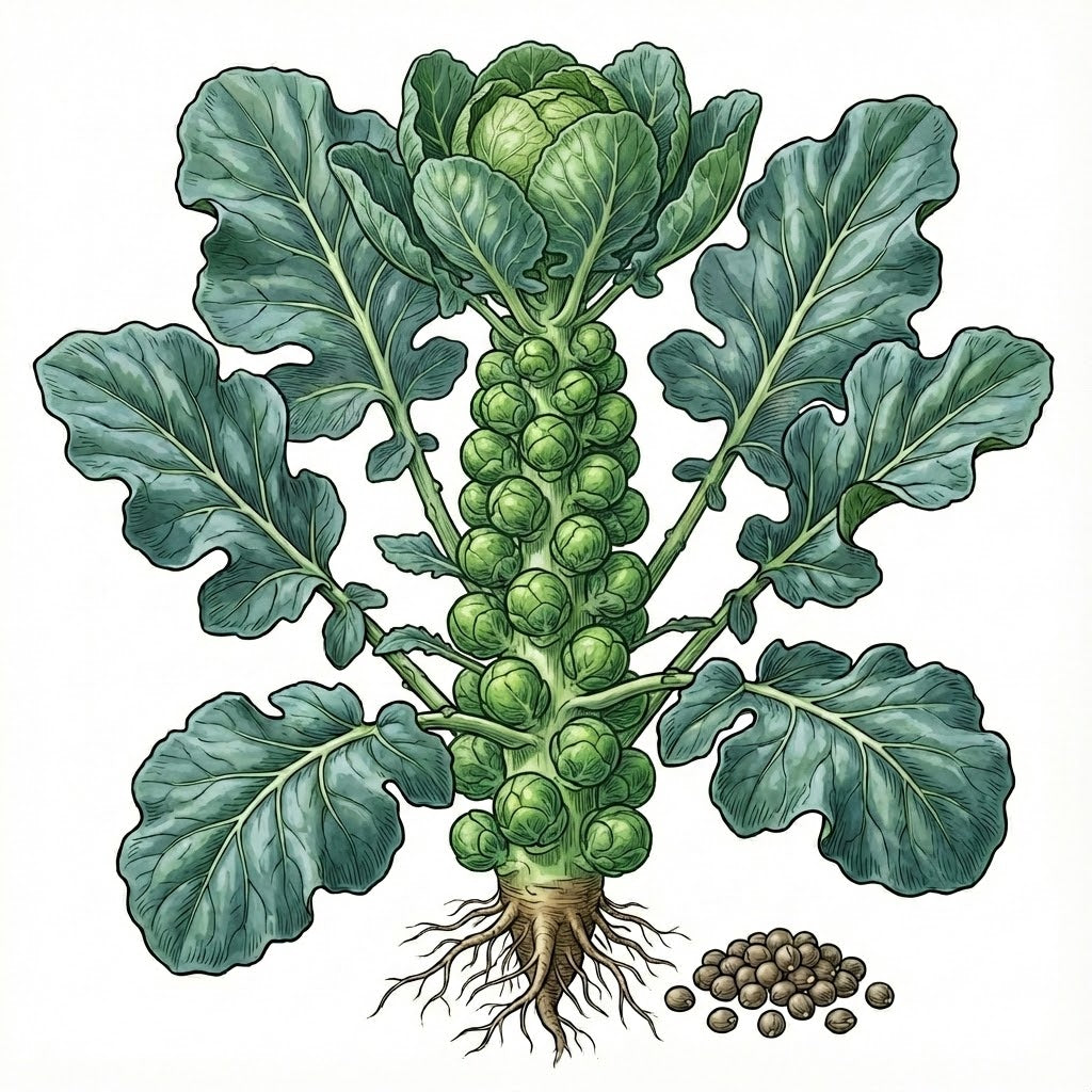 BRUSSEL SPROUT Seeds, Long Island - Tampa Home & Garden Store