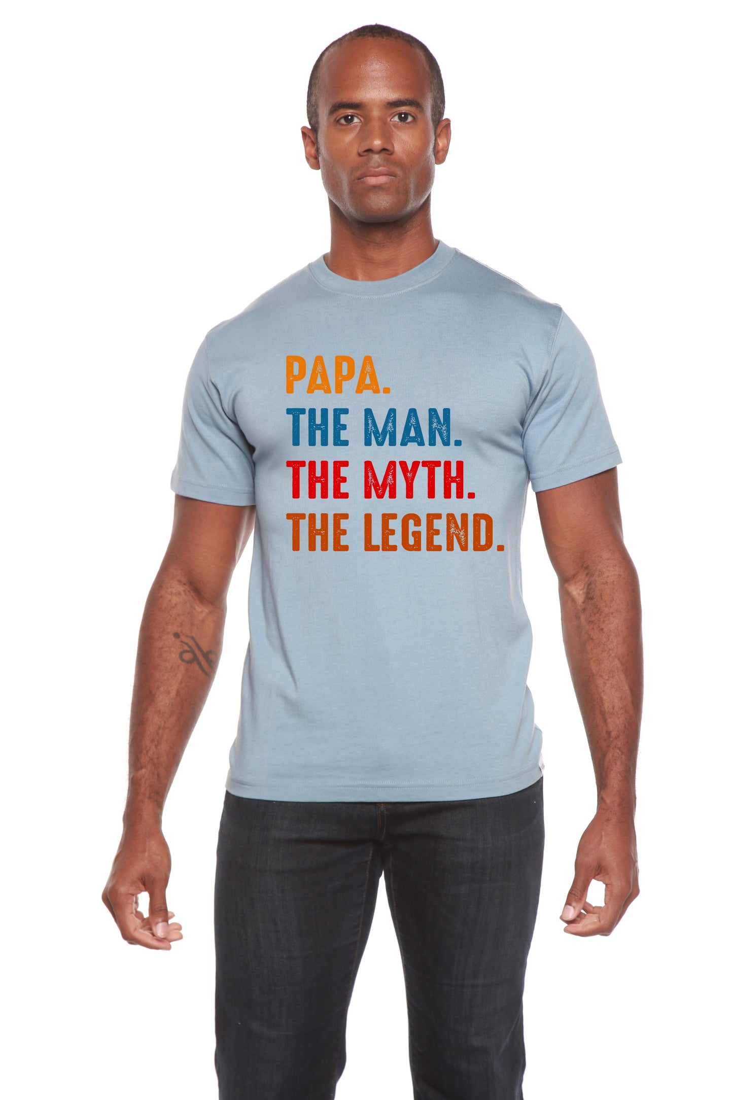 Papa the Man the Myth graphic tee bamboo viscose/organic cotton short sleeve by Spun Bamboo on Tampa Home & Garden Store