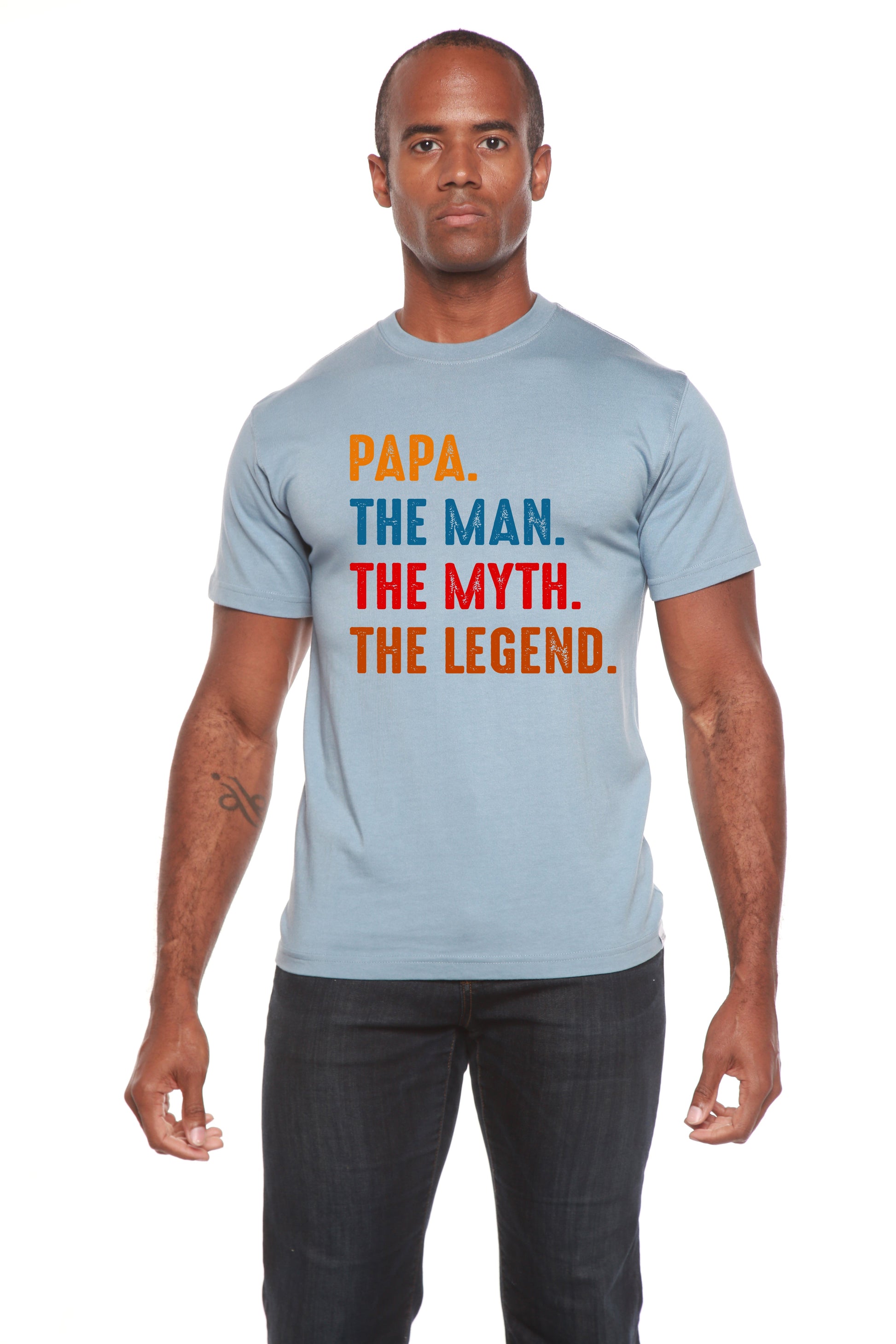 Papa the Man the Myth graphic tee bamboo viscose/organic cotton short sleeve by Spun Bamboo on Tampa Home & Garden Store