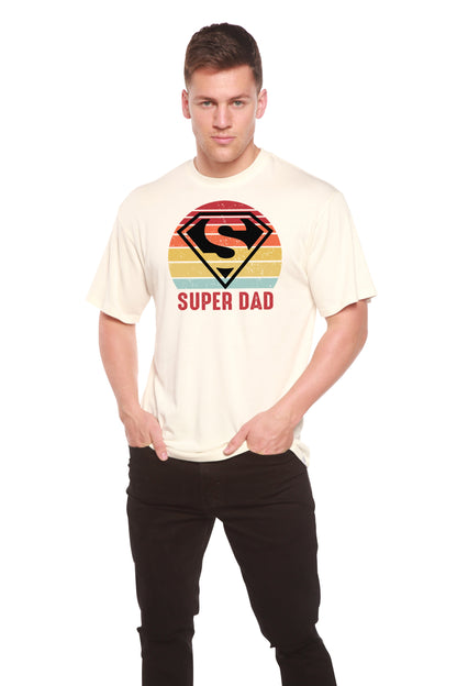 Super Dad bamboo viscose/organic cotton short sleeve graphic tee with rainbow logo on Tampa Home & Garden Store