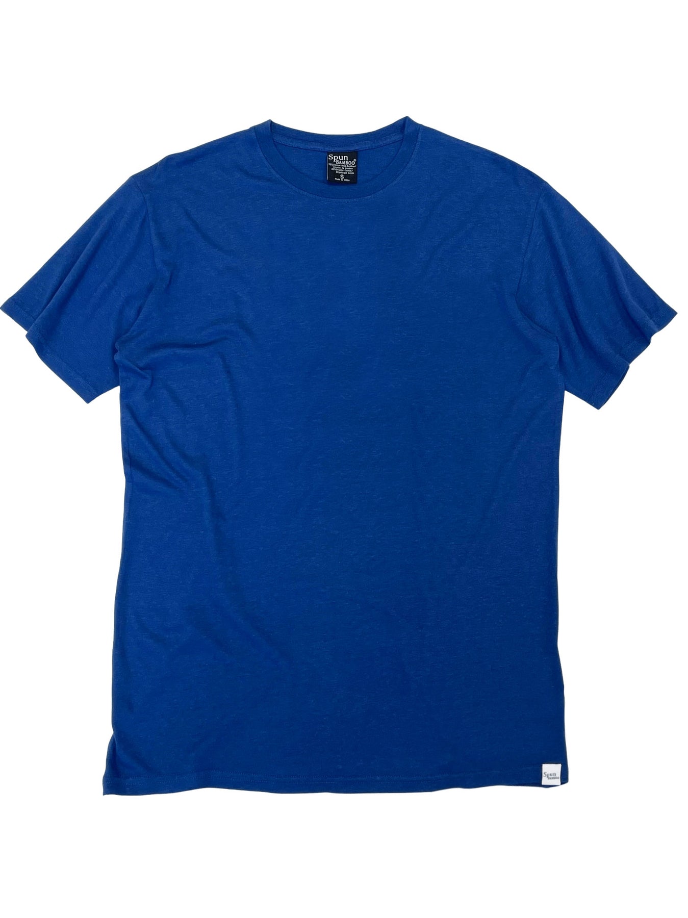 Custom Printed men's bamboo viscose/organic cotton T-shirt in blue by Spun Bamboo on Tampa Home & Garden Store