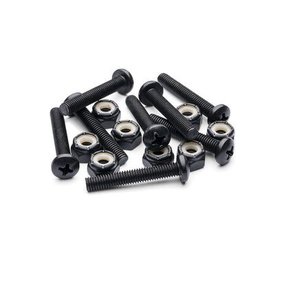 Paris Truck Co 1 1/4 in panhead screws with nylon insert nuts, black set on Tampa Home & Garden Store