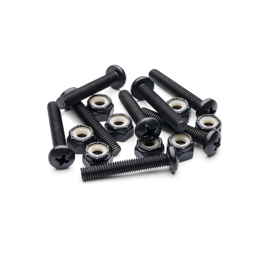 Paris Hardware 1 1/2 in panhead skateboard screws with white nylon lock washers, set of 12 on Tampa Home & Garden Store