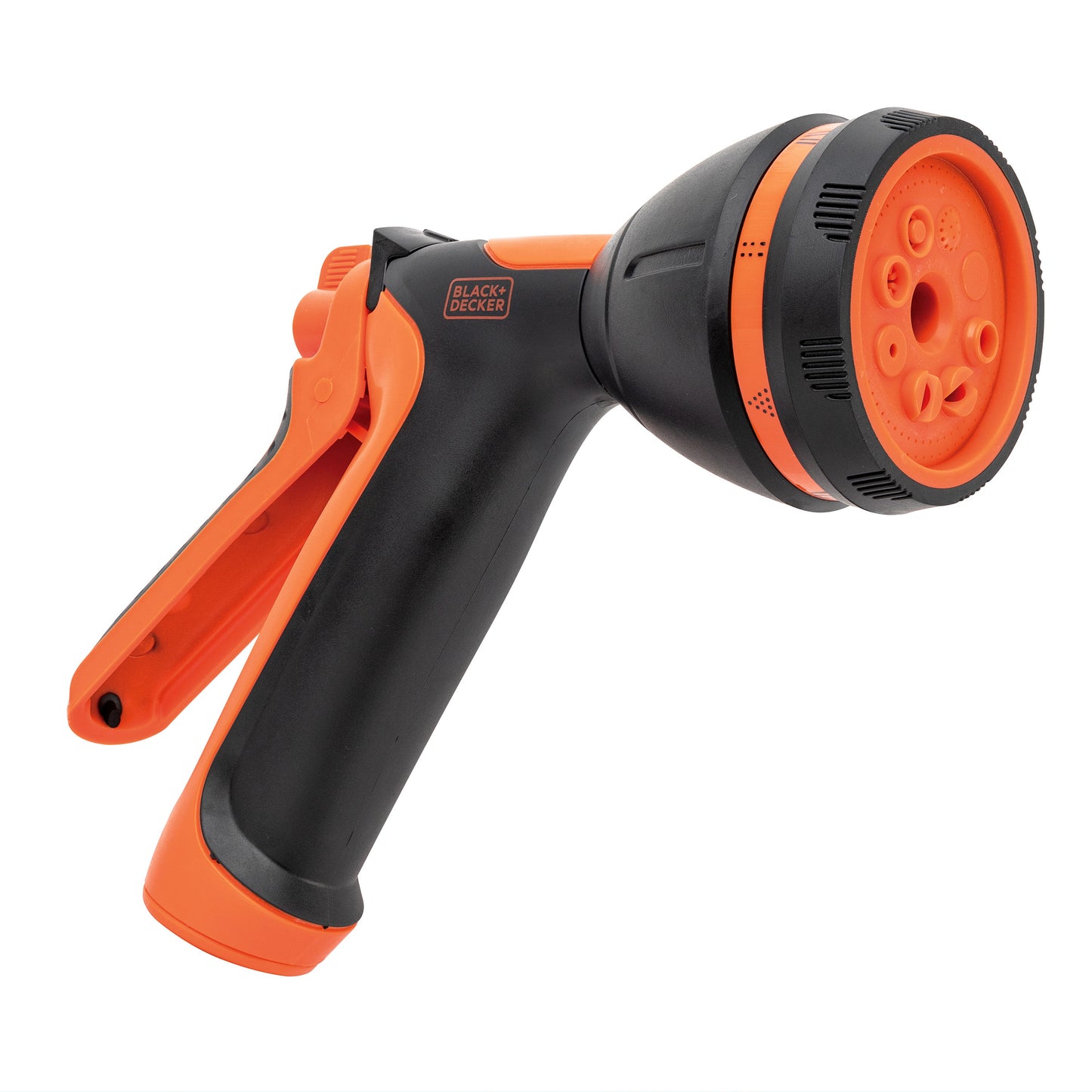 Black+Decker 8-Pattern Hose End Nozzle BXWNBB57390 orange/black garden hose spray nozzle on Tampa Home & Garden Store