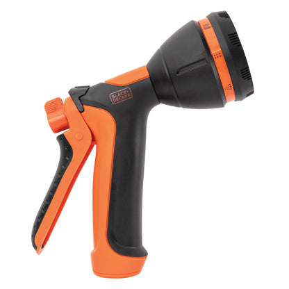 Hose end nozzle B+D 8-Pattern BXWNBB57390 with orange dial, Black+Decker on Tampa Home & Garden Store