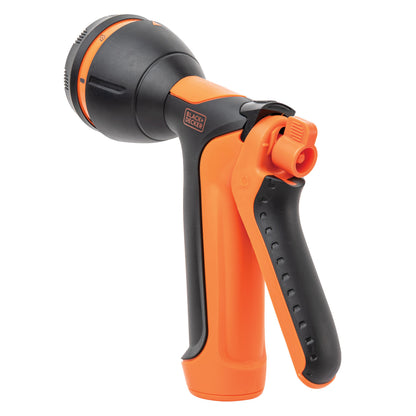 B+D 8-Pattern Nozzle BXWNBB57390 hose end orange and black Black+Decker spray nozzle on Tampa Home & Garden Store
