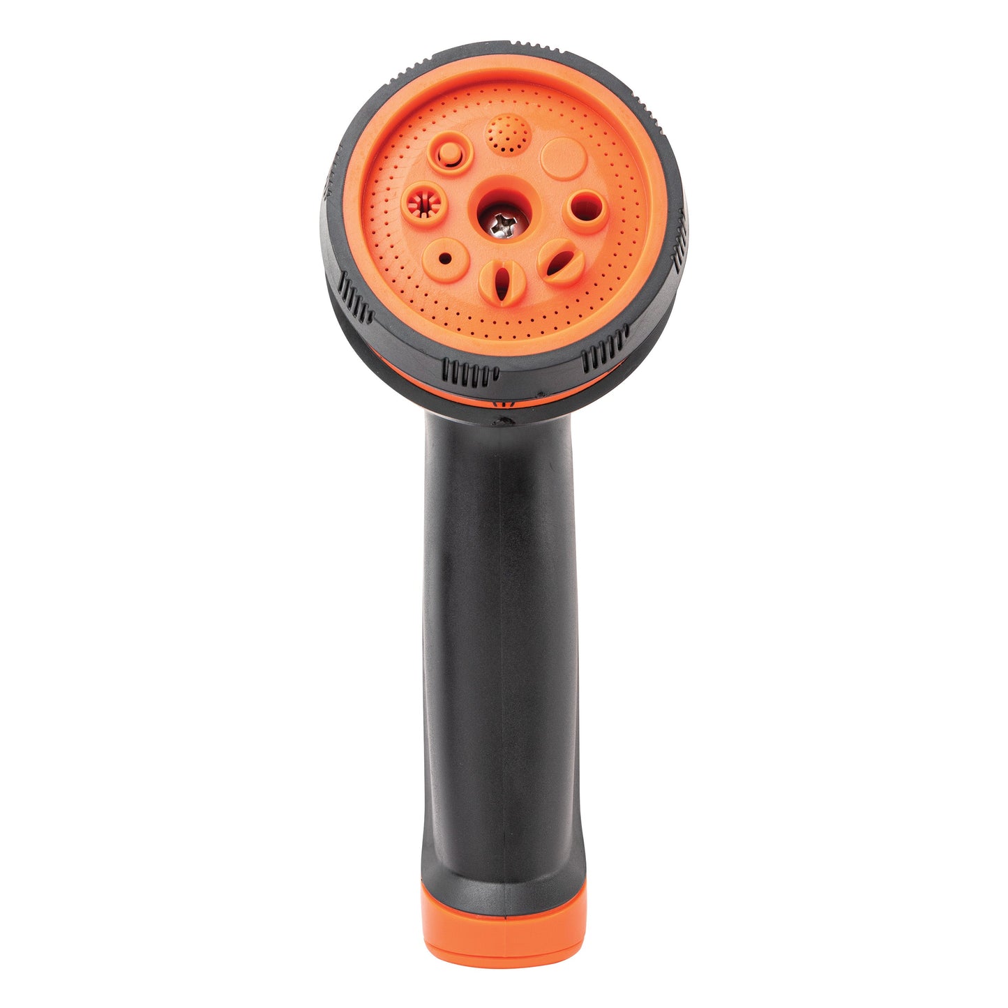 B+D 8-Pattern Nozzle BXWNBB57390 hose end by Orbit Irrigation, orange spray head and black handle on Tampa Home & Garden Store