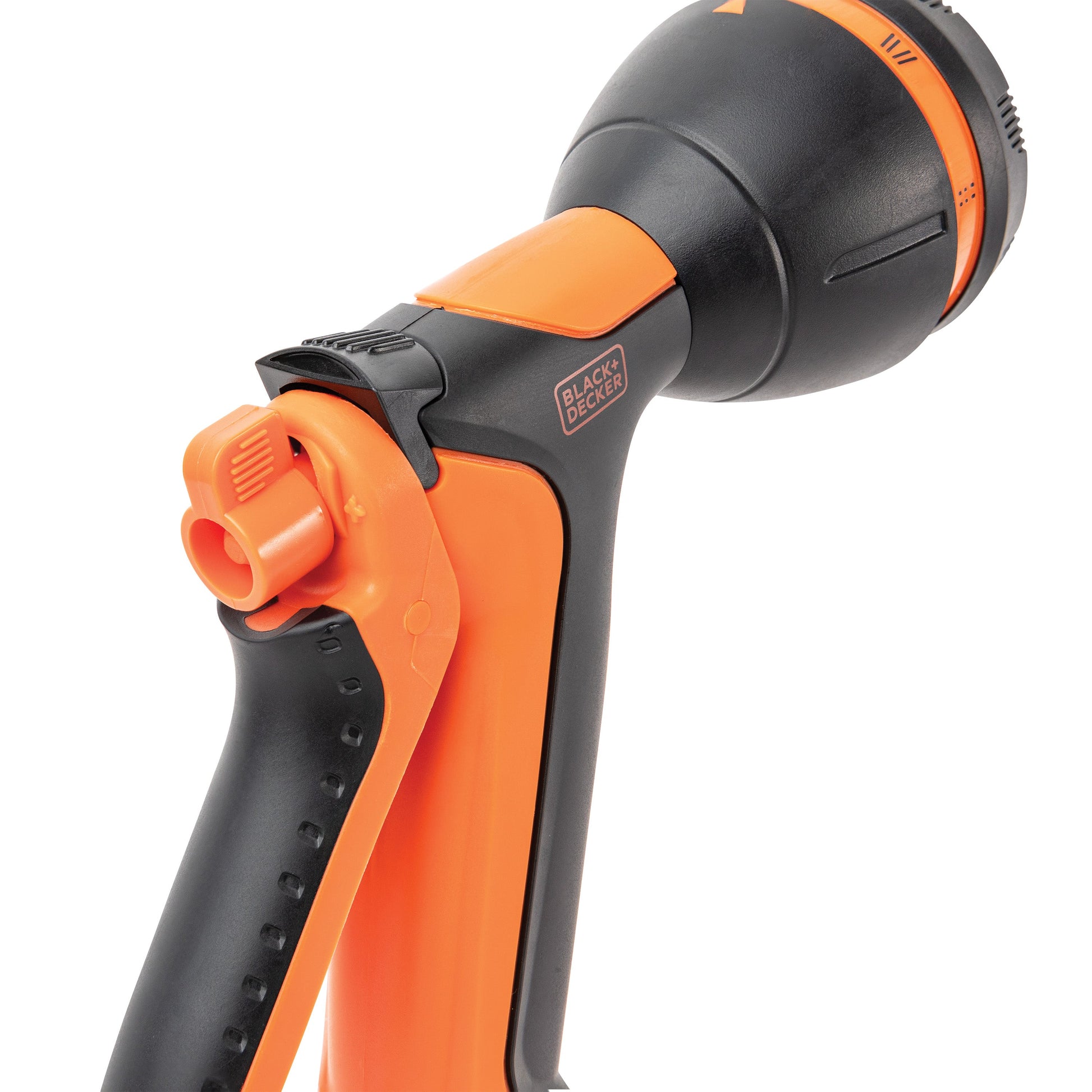 B+D 8-Pattern Nozzle BXWNBB57390 hose end Black+Decker, black/orange, 8 spray patterns on Tampa Home & Garden Store
