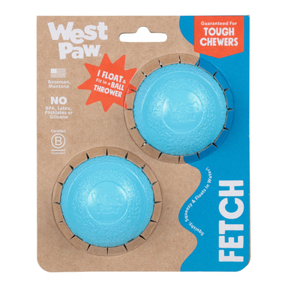 Boundr Dog Ball 2 Pack Aqua For Fetch and Chew
