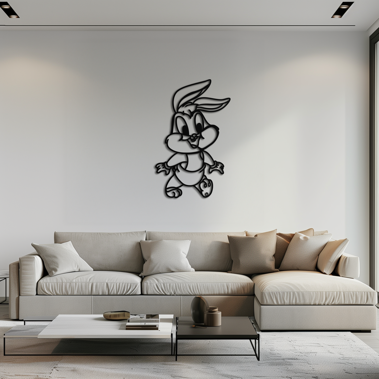 Baby Bugs Bunny Metal Wall Art – Classic Cartoon Character Silhouette for Fans- KAF659 - Tampa Home & Garden Store