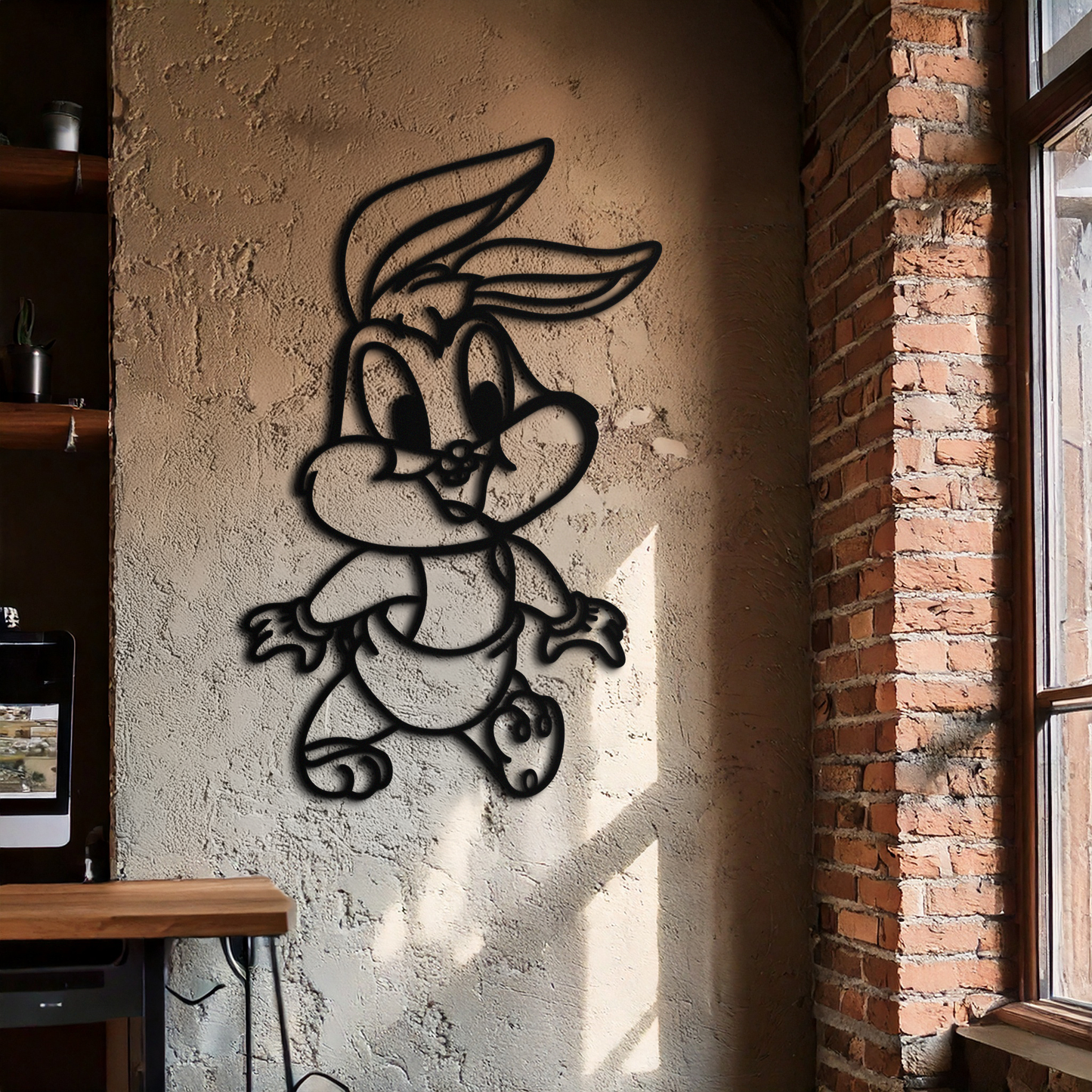 Baby Bugs Bunny Metal Wall Art – Classic Cartoon Character Silhouette for Fans- KAF659 - Tampa Home & Garden Store