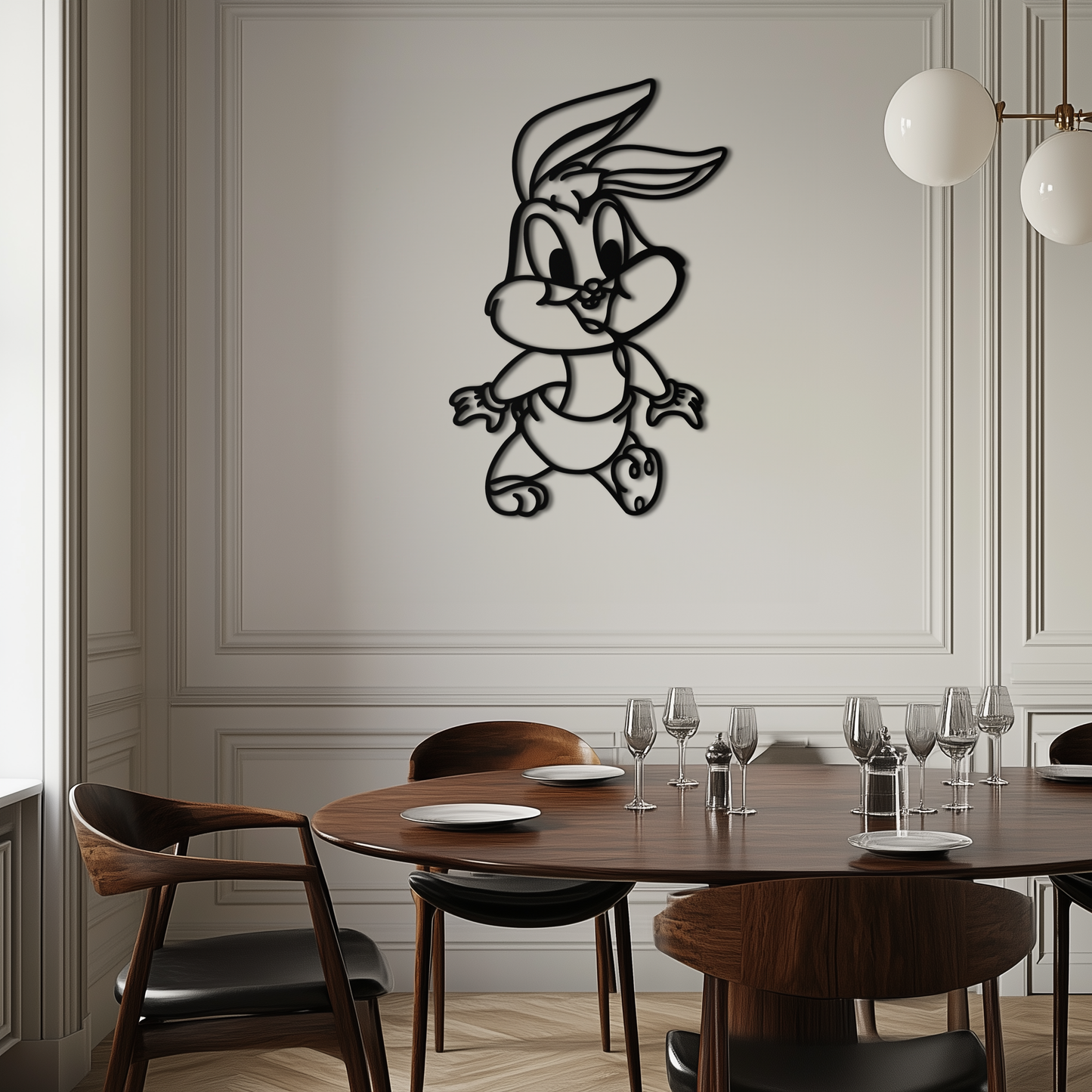 Baby Bugs Bunny Metal Wall Art – Classic Cartoon Character Silhouette for Fans- KAF659 - Tampa Home & Garden Store