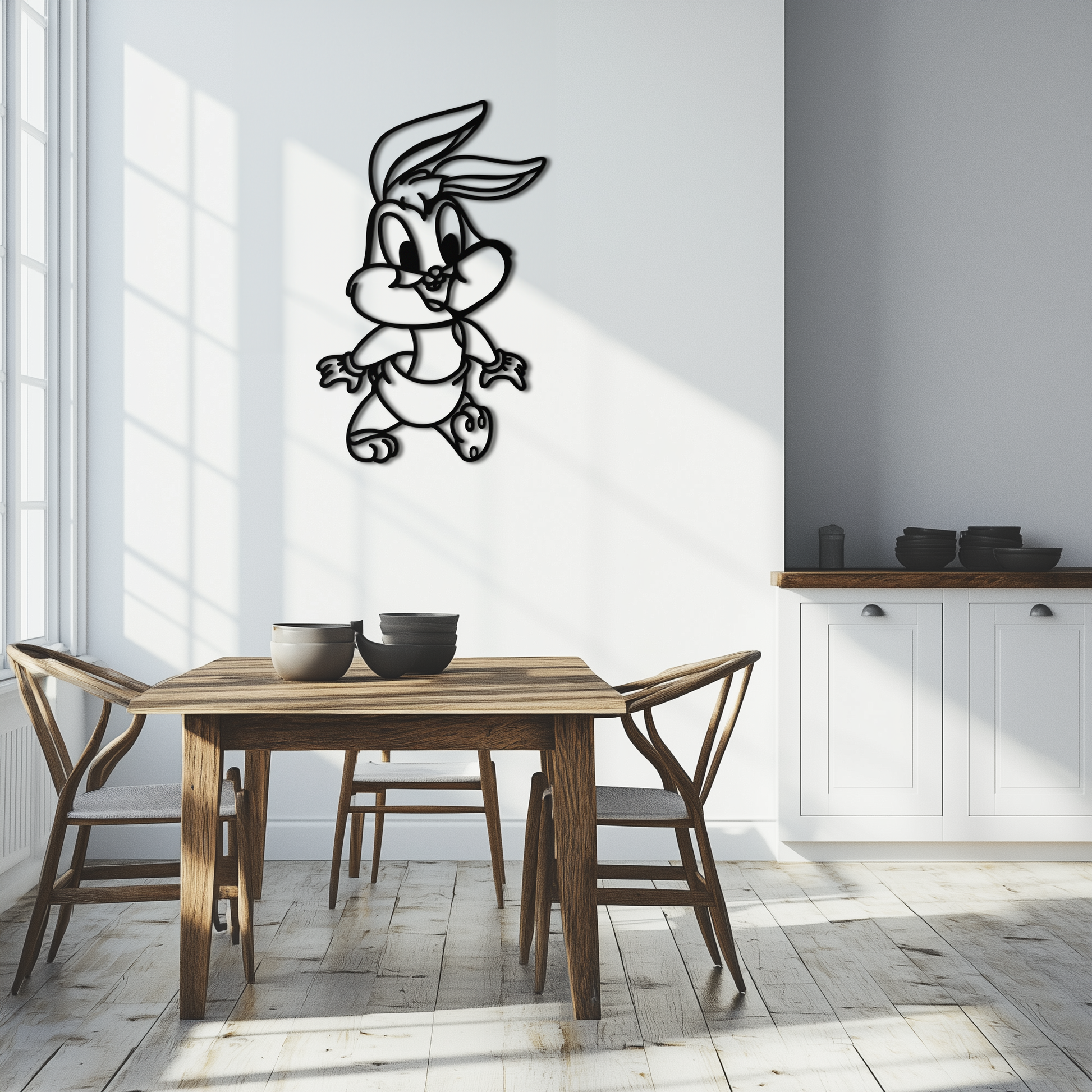 Baby Bugs Bunny Metal Wall Art – Classic Cartoon Character Silhouette for Fans- KAF659 - Tampa Home & Garden Store