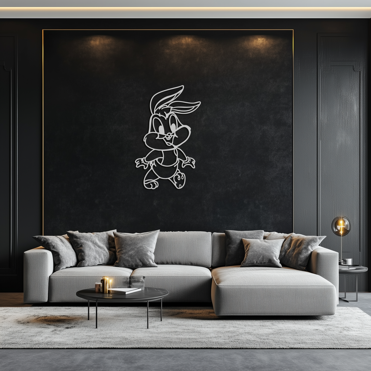 Baby Bugs Bunny Metal Wall Art – Classic Cartoon Character Silhouette for Fans- KAF659 - Tampa Home & Garden Store