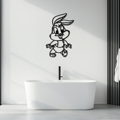 Baby Bugs Bunny Metal Wall Art – Classic Cartoon Character Silhouette for Fans- KAF659 - Tampa Home & Garden Store