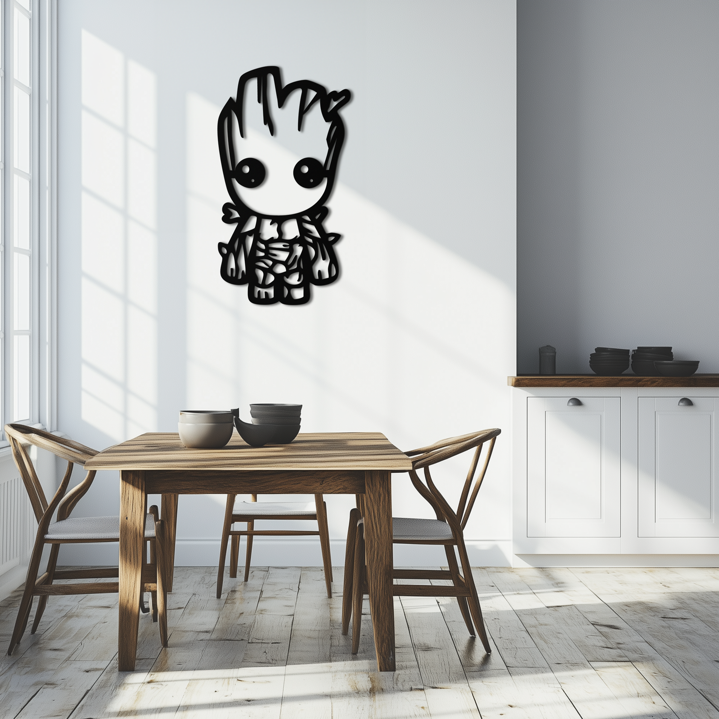 Baby Groot Silhouette Metal Wall Art – Cute Comic Character Metal Decor for Kids and Fans- KAF636 - Tampa Home & Garden Store