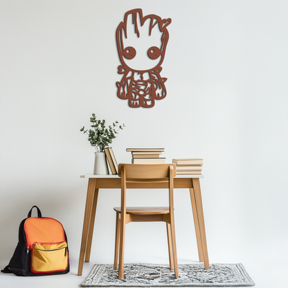 Baby Groot Silhouette Metal Wall Art – Cute Comic Character Metal Decor for Kids and Fans- KAF636 - Tampa Home & Garden Store