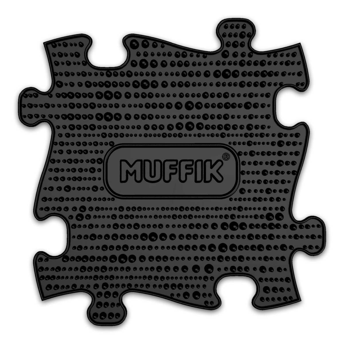 Puzzle play mat MUFFIK with dotted texture and grey panels on Tampa Home & Garden Store