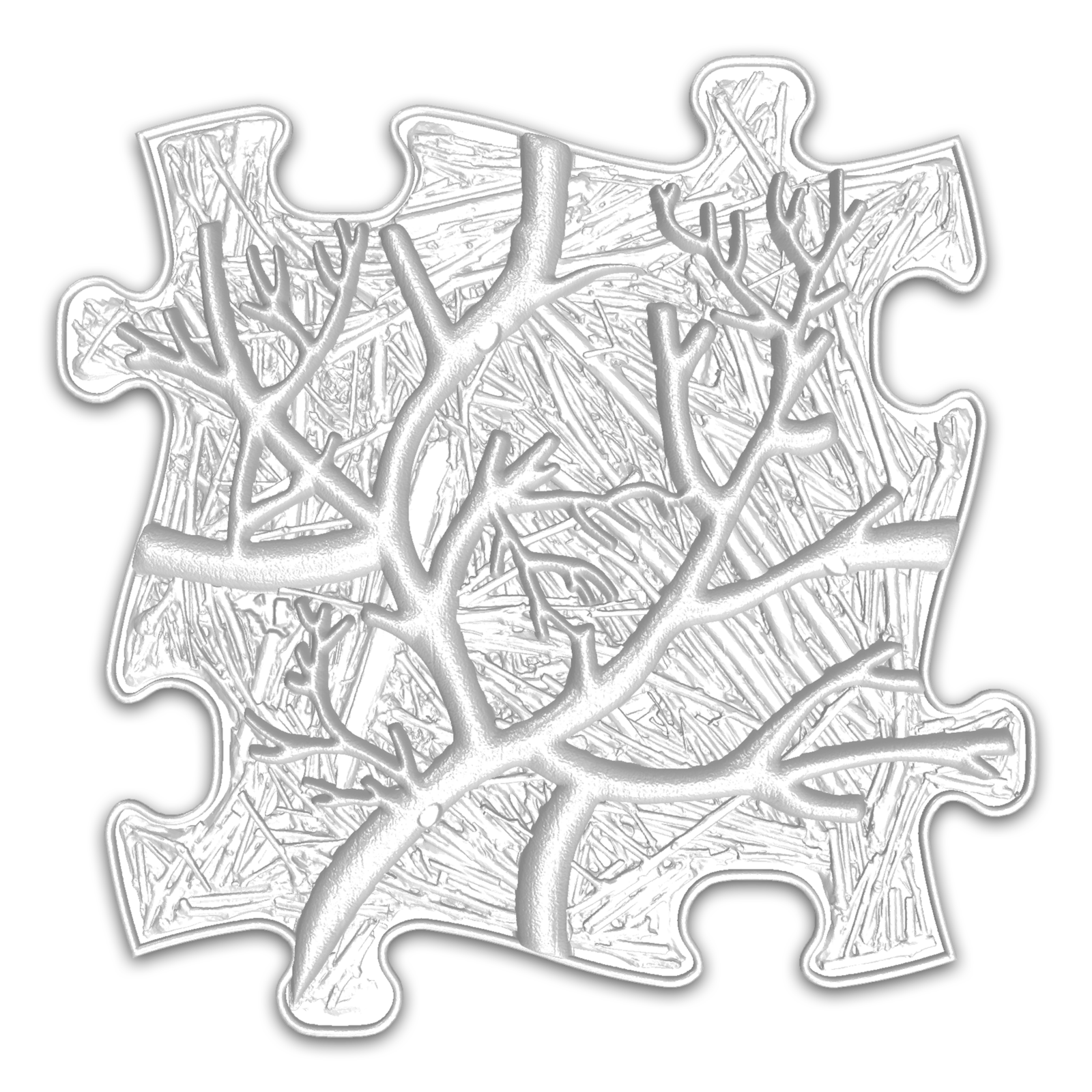 TINNITOTS Tots Vision Puzzle Set play mat piece with embossed coral-branch pattern on Tampa Home & Garden Store
