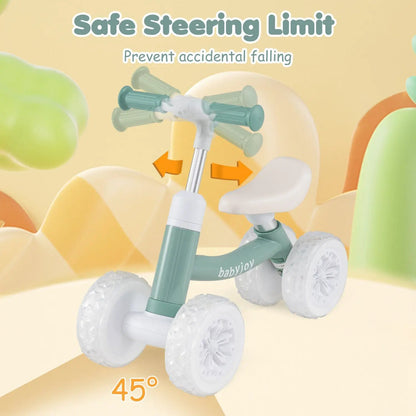 Baby Balance Bike with Adjustable Handlebar Seat
