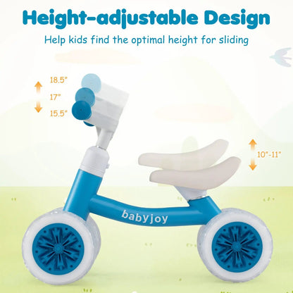Baby Balance Bike with Adjustable Handlebar Seat