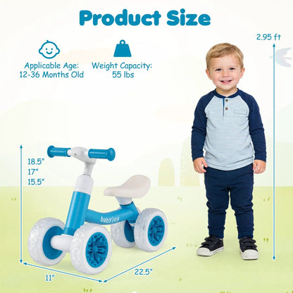 Baby Balance Bike with Adjustable Handlebar Seat