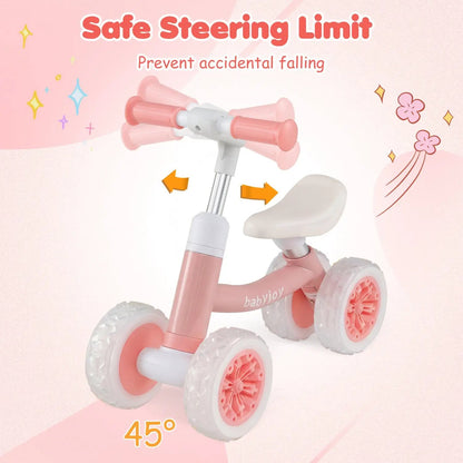 Baby Balance Bike with Adjustable Handlebar Seat
