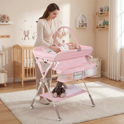 Foldable Baby Changing Table with Storage Bag