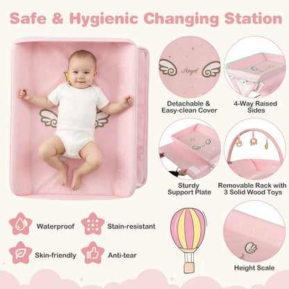 Foldable Baby Changing Table with Storage Bag
