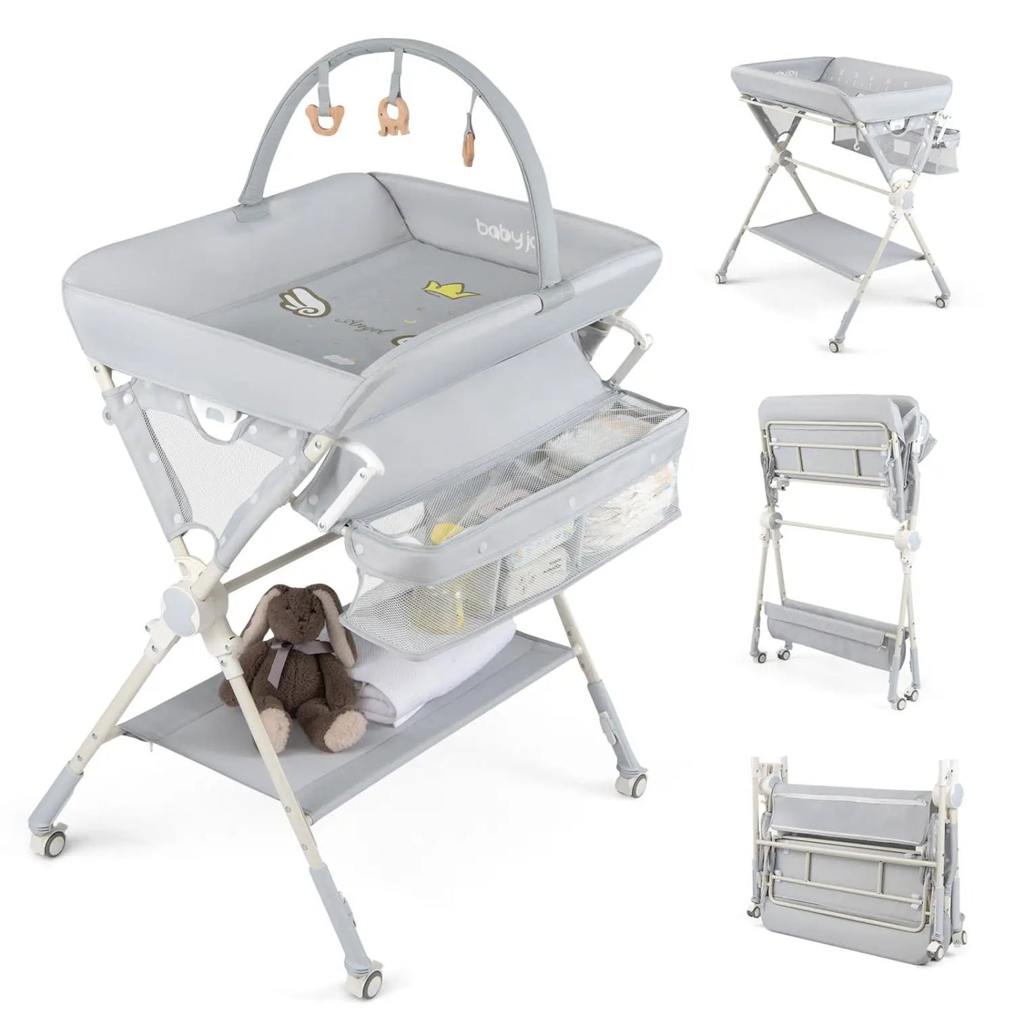 Foldable Baby Changing Table with Storage Bag