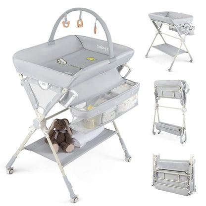Foldable Baby Changing Table with Storage Bag