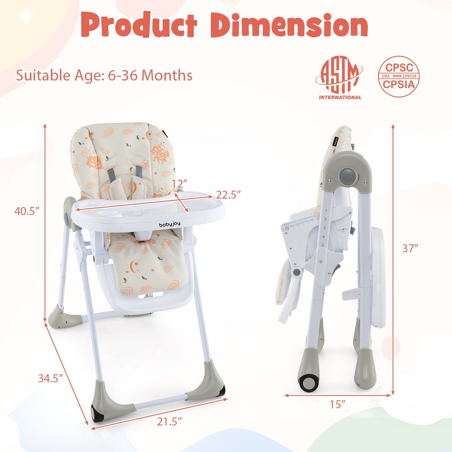 3-In-1 Convertible Baby High Chair