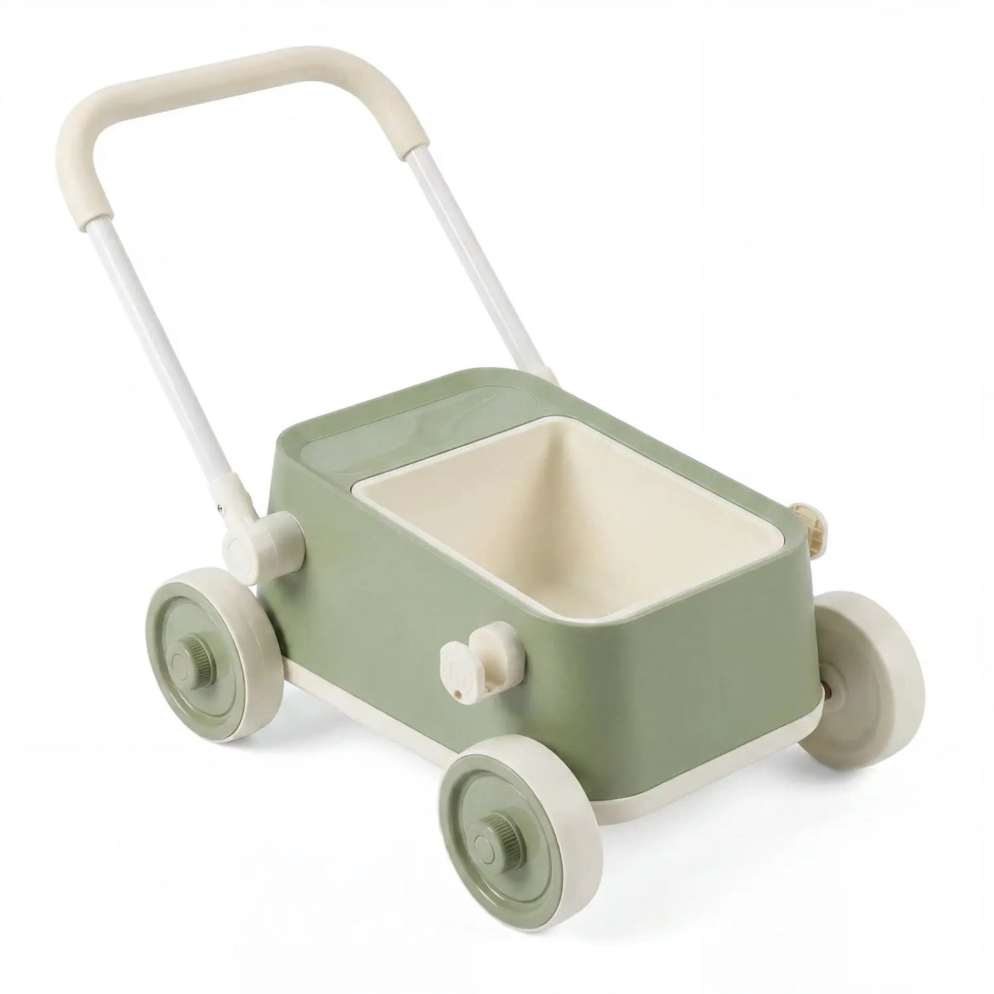 Push Walker With Storage Basket Foldable Handle