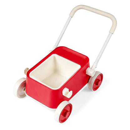 Push Walker With Storage Basket Foldable Handle